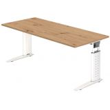 Schreibtisch UNITY | Gestell weiß | 180 x 80 cm | Eiche Rustikal Schreibtisch UNITY | Gestell weiß | 180 x 80 cm | Eiche Rustikal