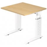 Schreibtisch UNITY | Gestell weiß | 80 x 80 cm | Ahorn Schreibtisch UNITY | Gestell weiß | 80 x 80 cm | Ahorn