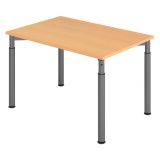 Schreibtisch YAKIRA | Gestell graphit | 120 x 80 cm | Buche Schreibtisch YAKIRA | Gestell graphit | 120 x 80 cm | Buche