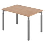 Schreibtisch YAKIRA | Gestell graphit | 120 x 80 cm | Nussbaum hell Schreibtisch YAKIRA | Gestell graphit | 120 x 80 cm | Nussbaum hell