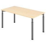 Schreibtisch YAKIRA | Gestell graphit | 160 x 80 cm | Ahorn