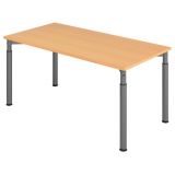 Schreibtisch YAKIRA | Gestell graphit | 160 x 80 cm | Buche Schreibtisch YAKIRA | Gestell graphit | 160 x 80 cm | Buche