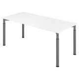 Schreibtisch YAKIRA | Gestell graphit | 180 x 80 cm | Wei� classic