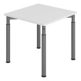 Schreibtisch YAKIRA | Gestell graphit | 80 x 80 cm | Lichtgrau Schreibtisch YAKIRA | Gestell graphit | 80 x 80 cm | Lichtgrau