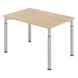 Schreibtisch YAKIRA | Gestell silber | 120 x 80 cm | Eiche Schreibtisch YAKIRA | Gestell silber | 120 x 80 cm | Eiche