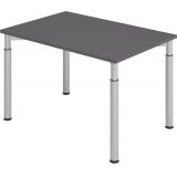 Schreibtisch YAKIRA | Gestell silber | 120 x 80 cm | Graphit Schreibtisch YAKIRA | Gestell silber | 120 x 80 cm | Graphit