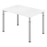 Schreibtisch YAKIRA | Gestell silber | 120 x 80 cm | Weiß classic Schreibtisch YAKIRA | Gestell silber | 120 x 80 cm | Weiß classic