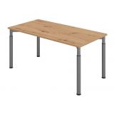 Schreibtisch YAKIRA | Gestell silber | 160 x 80 cm | Eiche Rustikal Schreibtisch YAKIRA | Gestell silber | 160 x 80 cm | Eiche Rustikal