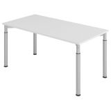 Schreibtisch YAKIRA | Gestell silber | 160 x 80 cm | Lichtgrau Schreibtisch YAKIRA | Gestell silber | 160 x 80 cm | Lichtgrau