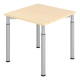Schreibtisch YAKIRA | Gestell silber | 80 x 80 cm | Ahorn Schreibtisch YAKIRA | Gestell silber | 80 x 80 cm | Ahorn