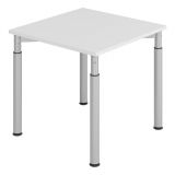 Schreibtisch YAKIRA | Gestell silber | 80 x 80 cm | Lichtgrau Schreibtisch YAKIRA | Gestell silber | 80 x 80 cm | Lichtgrau
