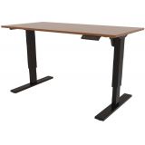 Sitz-Steh-Schreibtisch E-START black | elektrisch h�henverstellbar | B160 x T60 cm | Walnuss