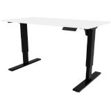 Sitz-Steh-Schreibtisch E-START black | elektrisch h�henverstellbar | B160 x T60 cm | Weiss