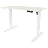 Sitz-Steh-Schreibtisch E-START white | elektrisch h�henverstellbar | B120 x T60 cm | Weiss