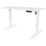 Sitz-Steh-Schreibtisch E-START white | elektrisch h�henverstellbar | B140 x T60 cm | Weiss