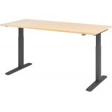 Sitz-Steh-Schreibtisch ECONOMY graphit | elektrisch höhenverstellbar | B180 x T80 cm | Ahorn Sitz-Steh-Schreibtisch ECONOMY graphit | elektrisch höhenverstellbar | B180 x T80 cm | Ahorn