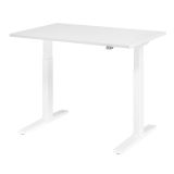 Sitz-Steh-Schreibtisch ECONOMY weiss | elektrisch h�henverstellbar | B120 x T80 cm | Wei� classic