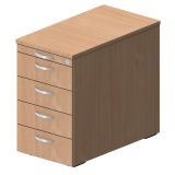 Standcontainer STYLE | mit 4 Schüben + Utensilienauszug | Buche Natur Standcontainer STYLE | mit 4 Schüben + Utensilienauszug | Buche Natur
