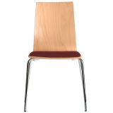 Stapelstuhl Holzschalenstuhl SAMBA | Sitz gepolstert | dunkelrot Stapelstuhl Holzschalenstuhl SAMBA | Sitz gepolstert | dunkelrot