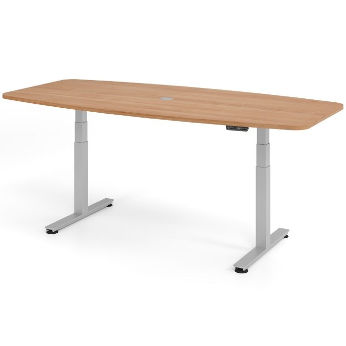 Konferenztisch für Besprechungen in Tonnenform | elektrisch