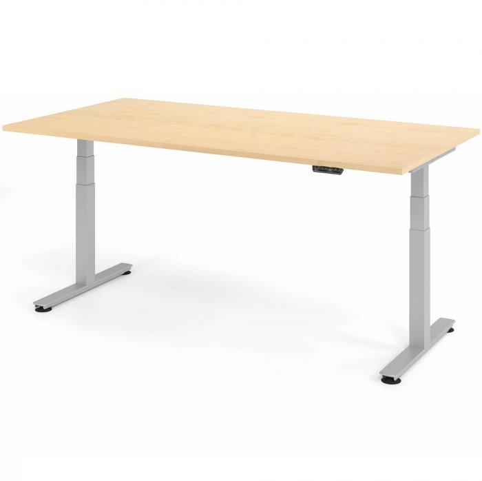 Höhenverstellbarer Schreibtisch Elektrisch 200 X 100 elektrisch höhenverstellbarer Schreibtisch Gestell silber | 200 x 100