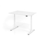 Steh-Sitz-Schreibtisch LEVEL UP white | elektrisch h�henverstellbar | B120 x T80 cm | Wei� classic