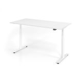 Steh-Sitz-Schreibtisch LEVEL UP white | elektrisch h�henverstellbar | B160 x T80 cm | Wei� classic