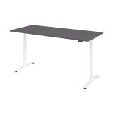 Steh-Sitz-Schreibtisch LEVEL UP white | elektrisch h�henverstellbar | B180 x T80 cm | Graphit