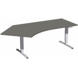 Steh-Sitz-Schreibtisch STYLE Pro | elektrisch höhenverstellbar | 135° Freiform | Graphit Steh-Sitz-Schreibtisch STYLE Pro | elektrisch höhenverstellbar | 135° Freiform | Graphit