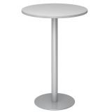 Stehtisch Rundtisch @classic | � 80 cm | Gestell silber | Platte Lichtgrau