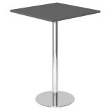 Stehtisch @classic | 80 x 80 cm | Gestell chrom | Platte Graphit