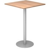 Stehtisch @classic | 80 x 80 cm | Gestell silber | Platte Nussbaum hell Stehtisch @classic | 80 x 80 cm | Gestell silber | Platte Nussbaum hell