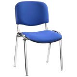 Besucherstuhl Stapelstuhl VISIT | Stoffbezug Medium Blue 