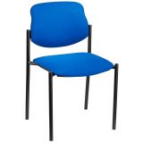 Besucherstuhl FORUM | Gestell schwarz | ohne Armlehnen | Stoff Medium Blue