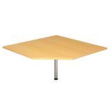 Trapezplatte 120 x 120 cm | Buche | Stützfuß silber Trapezplatte 120 x 120 cm | Buche | Stützfuß silber
