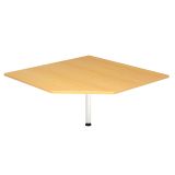 Trapezplatte 120 x 120 cm | Buche | St�tzfu� wei�