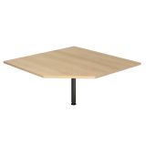 Trapezplatte 120 x 120 cm | Eiche | Stützfuß graphit Trapezplatte 120 x 120 cm | Eiche | Stützfuß graphit