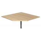 Trapezplatte 120 x 120 cm | Eiche | Stützfuß graphit Trapezplatte 120 x 120 cm | Eiche | Stützfuß graphit
