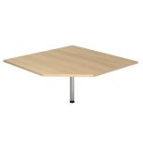 Trapezplatte 120 x 120 cm | Eiche | Stützfuß silber Trapezplatte 120 x 120 cm | Eiche | Stützfuß silber