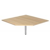 Trapezplatte 120 x 120 cm | Eiche | Stützfuß silber Trapezplatte 120 x 120 cm | Eiche | Stützfuß silber