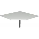 Trapezplatte 120 x 120 cm | Lichtgrau | Stützfuß graphit Trapezplatte 120 x 120 cm | Lichtgrau | Stützfuß graphit