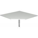 Trapezplatte 120 x 120 cm | Lichtgrau | Stützfuß silber Trapezplatte 120 x 120 cm | Lichtgrau | Stützfuß silber