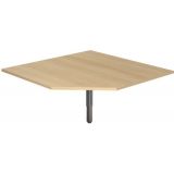 Trapezplatte 120 x 120 cm | Nussbaum hell | Stützfuß graphit Trapezplatte 120 x 120 cm | Nussbaum hell | Stützfuß graphit