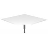 Trapezplatte 120 x 120 cm | Weiß classic | Stützfuß graphit Trapezplatte 120 x 120 cm | Weiß classic | Stützfuß graphit