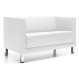 Wartesofa CALGARY | 4-Fuß oder Kufengestell | Kunstleder/Echtleder weiß Wartesofa CALGARY | 4-Fuß oder Kufengestell | Kunstleder/Echtleder weiß
