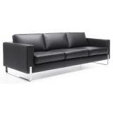 Wartesofa EXEC | 4-Fuß oder Kufengestell | Kunstleder/Echtleder schwarz Wartesofa EXEC | 4-Fuß oder Kufengestell | Kunstleder/Echtleder schwarz