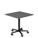 quadratischer Sitz-/Stehtisch h�henverstellbar | Gestell schwarz | Platte Graphit