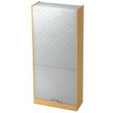 vertikaler Rollladenschrank 5 Ordnerhöhen SOLID | Breite 90 cm | Buche/Silber vertikaler Rollladenschrank 5 Ordnerhöhen SOLID | Breite 90 cm | Buche/Silber
