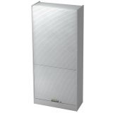 vertikaler Rollladenschrank 5 Ordnerh�hen SOLID | Breite 90 cm | Lichtgrau/Silber